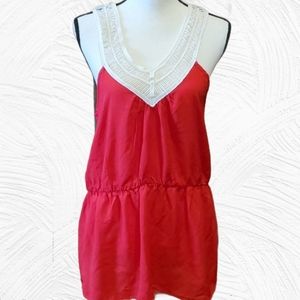 🔥3 for$9🔥Deb XL Red Tank Top  Crochet Straps
